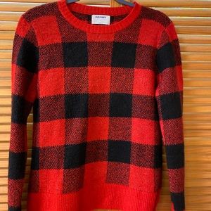 Buffalo Plaid red and black sweater